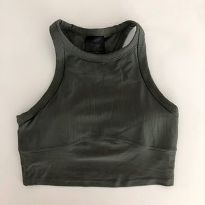 Lululemon Blissful Bend Tank Top Size 6 Army Green